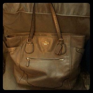 Coach gold work bag